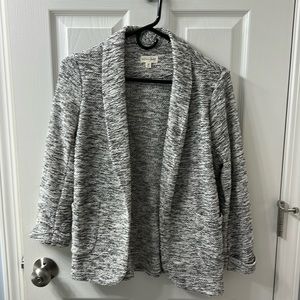 Maison Jules open black tweed jacket